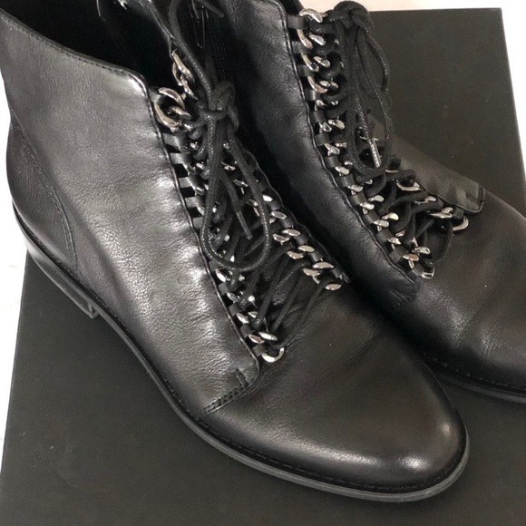 Wittner Jordan Black Laced Ankle Boots Size 37 - Picture 3 of 8